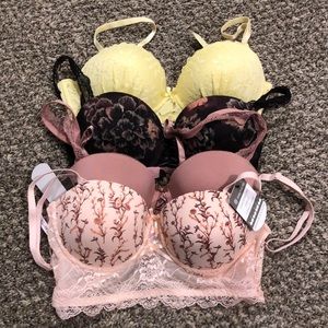 36B Four Push-up Bra Lot